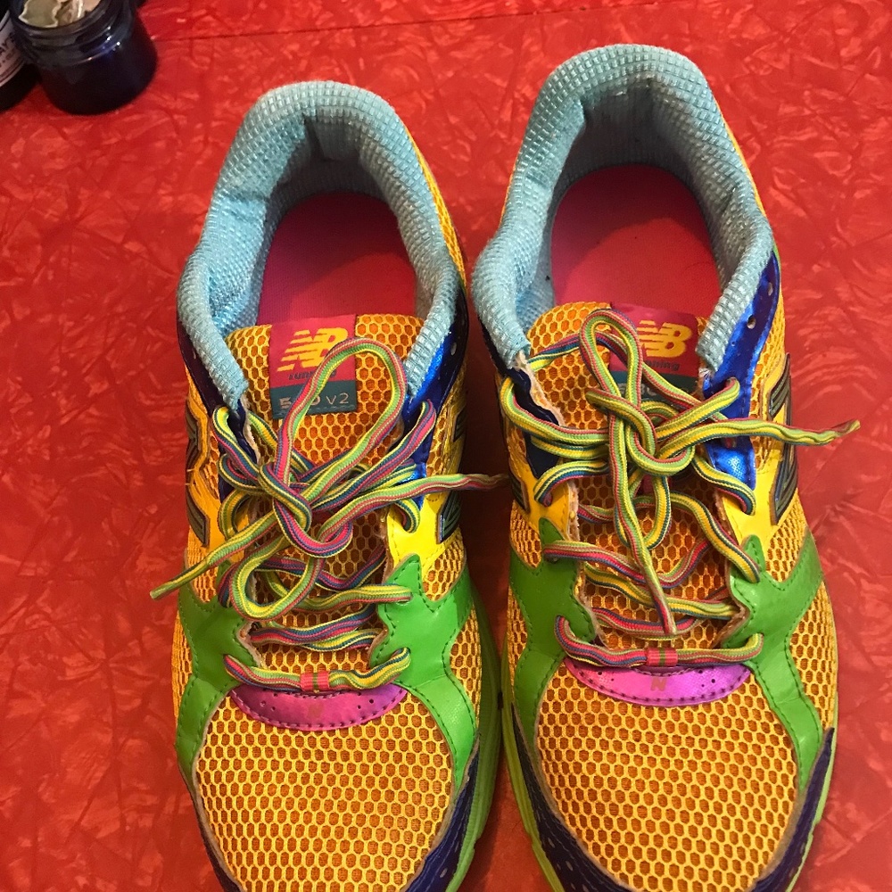 New Balance Womens 580 V2 W580RR2 Multicolor Running Shoes Sneakers Size 11